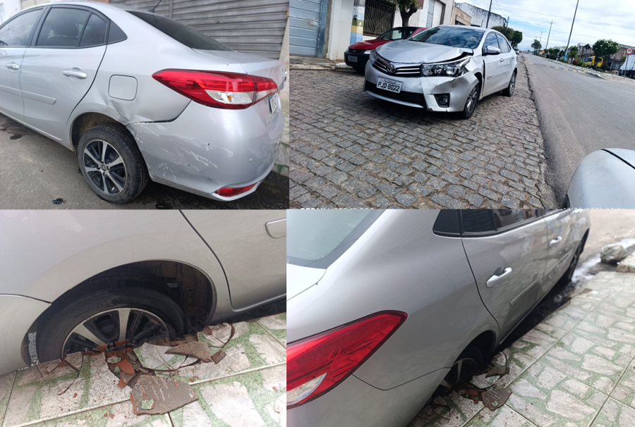 Corolla colide com veículo estacionado em frente à rodoviária de Filadélfia; condutor é conduzido pela PM