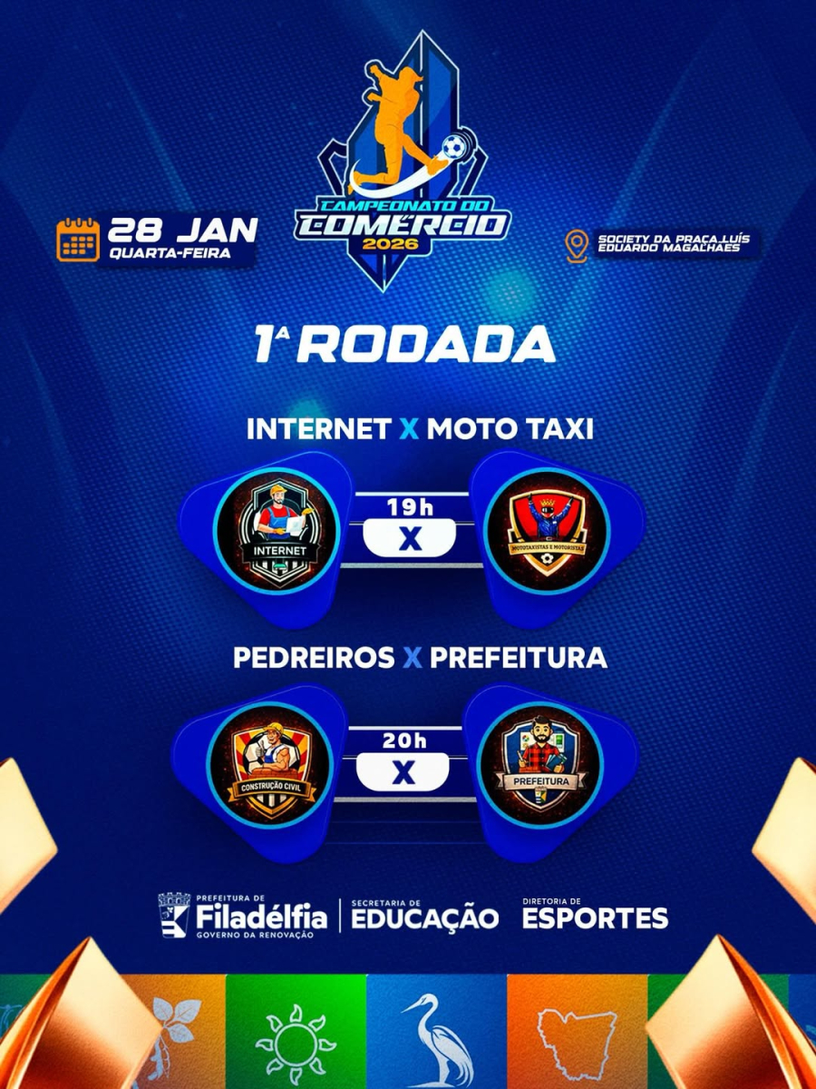 Campeonato do Comércio 2026 Segue com Mais Dois Jogos pela Primeira Rodada em Filadélfia