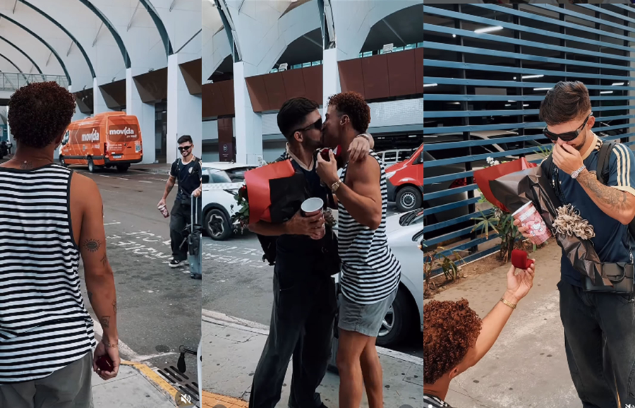 Influenciador digital Ernane Figueredo aceita pedido de casamento de Rodrigo Nogueira