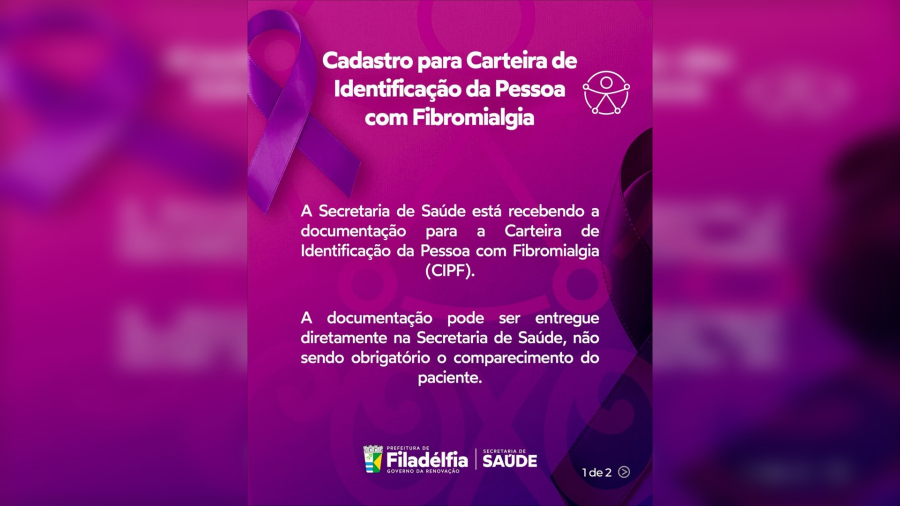 Secretaria de Saúde recebe documentação para Carteira de Identificação da Pessoa com Fibromialgia