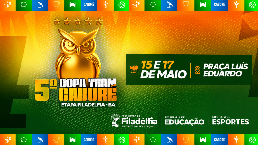 FILADÉLFIA SEDIA PELA PRIMEIRA VEZ A 5ª ETAPA DA COPA TEAM CABORÉ DE FUTEVÔLEI