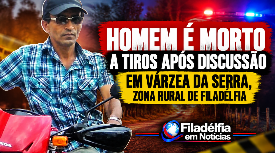 Homem é morto a tiros após discussão em Várzea da Serra, zona rural de Filadélfia