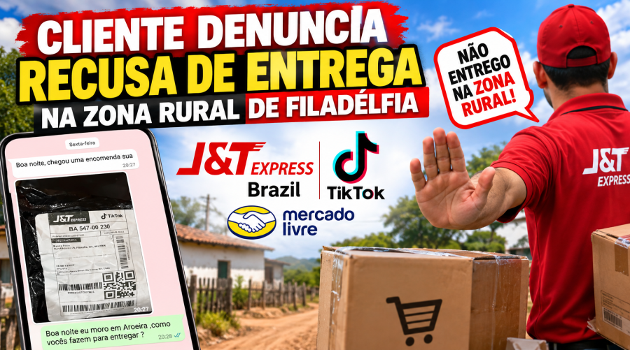 Cliente denuncia recusa de entrega de mercadoria na zona rural de Filadélfia e relata discussão com entregador